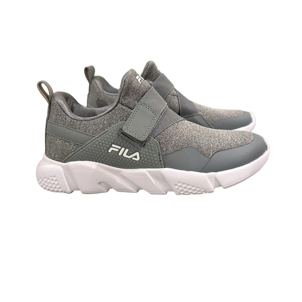 Fila Vastra Womens Slip On Strap Sneaker Gray White Athletic Shoes 5RM01312-063‎